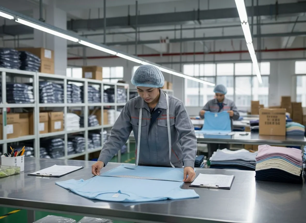 Quality control inspection in apparel manufacturing process